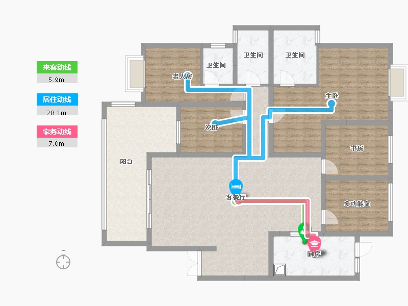 贵州省-遵义市-城投葡萄井壹號-159.62-户型库-动静线