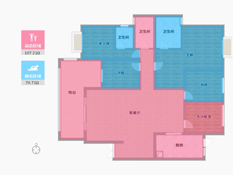 贵州省-遵义市-城投葡萄井壹號-159.62-户型库-动静分区