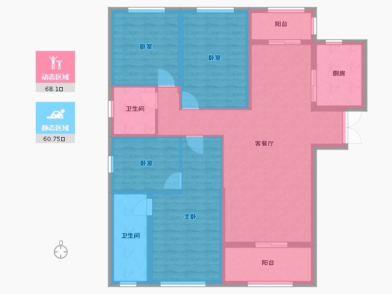 湖北省-武汉市-兴华尚都国际-115.66-户型库-动静分区