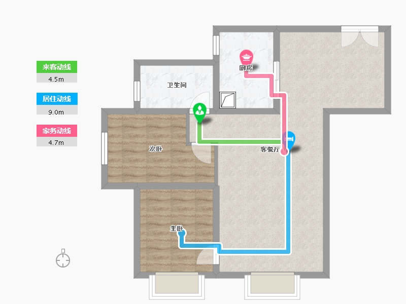 新疆维吾尔自治区-乌鲁木齐市-中建·玖悦-72.80-户型库-动静线