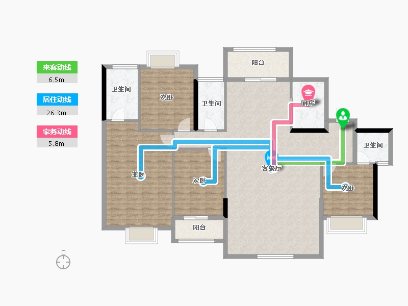 湖北省-襄阳市-津投·奥体华府-151.87-户型库-动静线