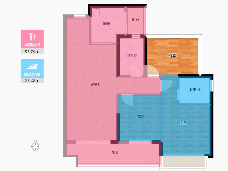 广东省-韶关市-保利东湾花园-78.40-户型库-动静分区