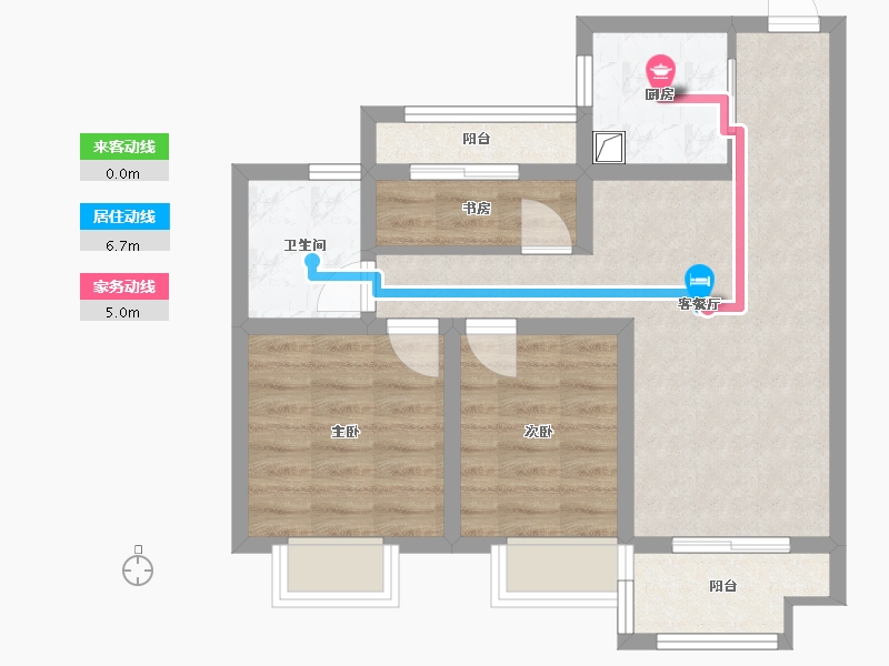 江苏省-盐城市-开创家园-76.00-户型库-动静线