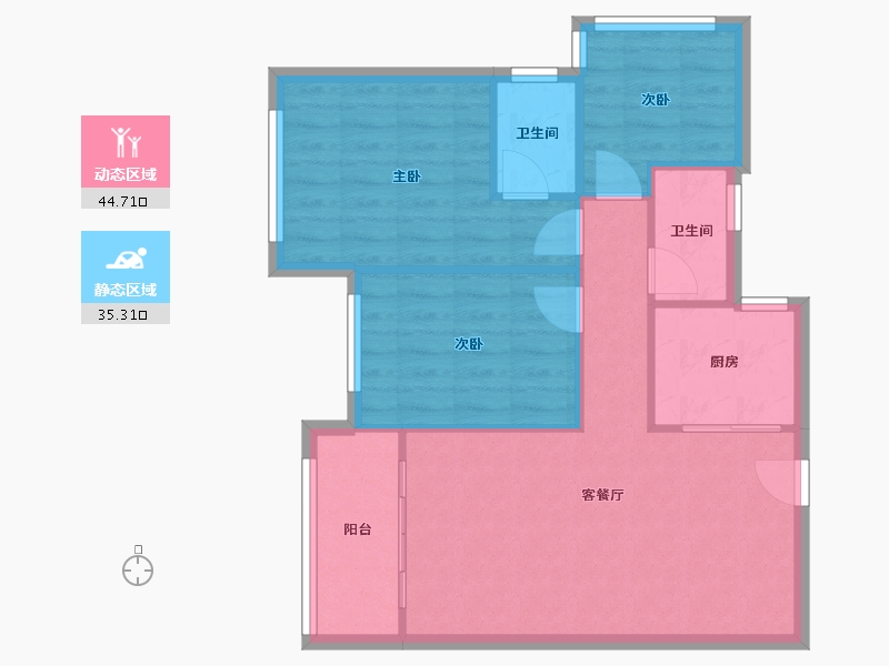 广东省-深圳市-水木丹华-68.98-户型库-动静分区