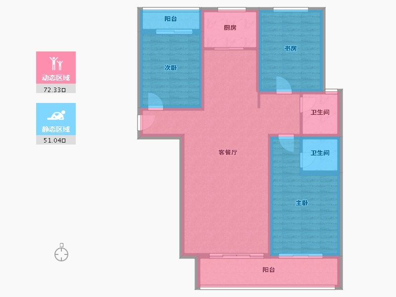 河北省-保定市-御园香榭-110.46-户型库-动静分区