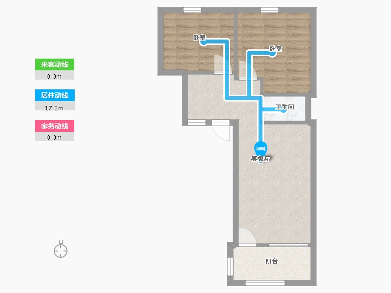 浙江省-温州市-水心住宅区-樱组团-46.16-户型库-动静线