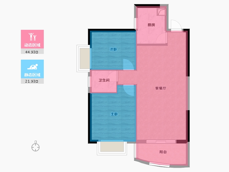 福建省-厦门市-西客明珠-60.00-户型库-动静分区