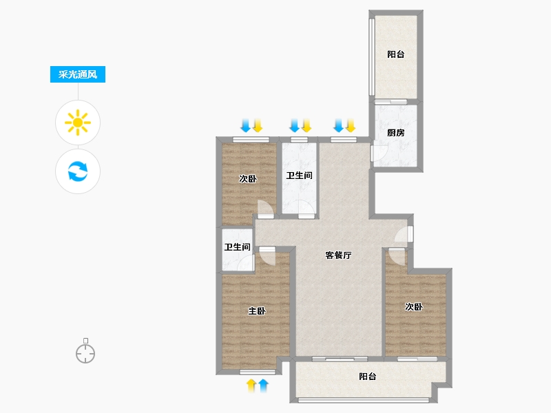 河北省-沧州市-福源-116.00-户型库-采光通风