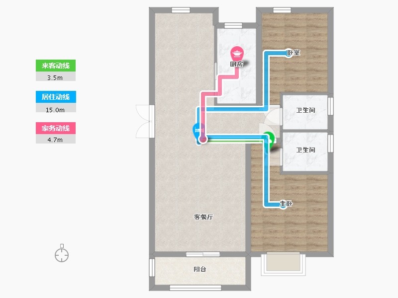 河北省-石家庄市-福安壹号院-82.40-户型库-动静线