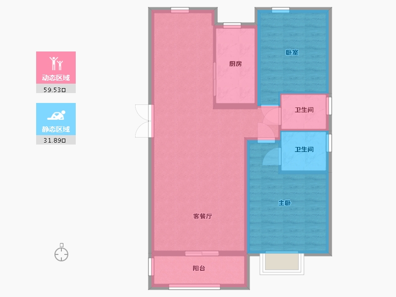 河北省-石家庄市-福安壹号院-82.40-户型库-动静分区