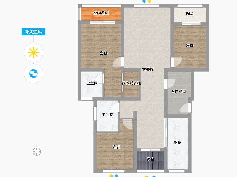 河北省-保定市-天鹅湖E区-99.20-户型库-采光通风