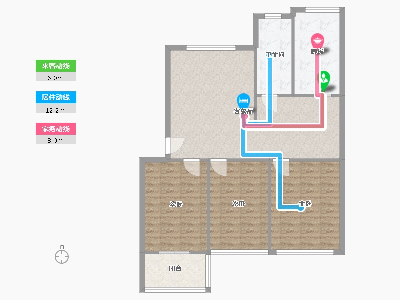 河南省-郑州市-河南省化学研究所家属院-104.00-户型库-动静线