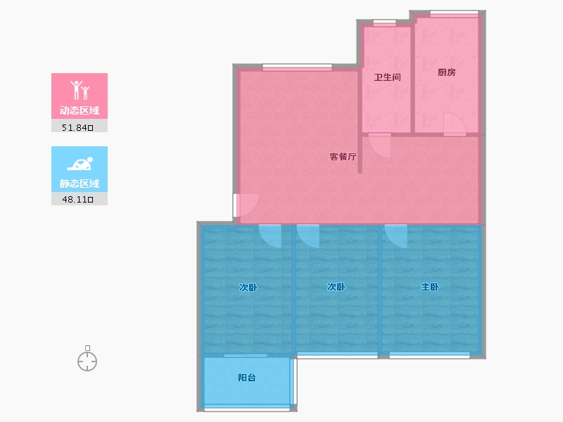 河南省-郑州市-河南省化学研究所家属院-104.00-户型库-动静分区