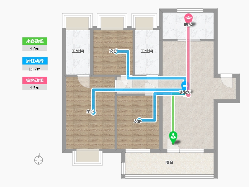 湖南省-长沙市-融创城-93.60-户型库-动静线