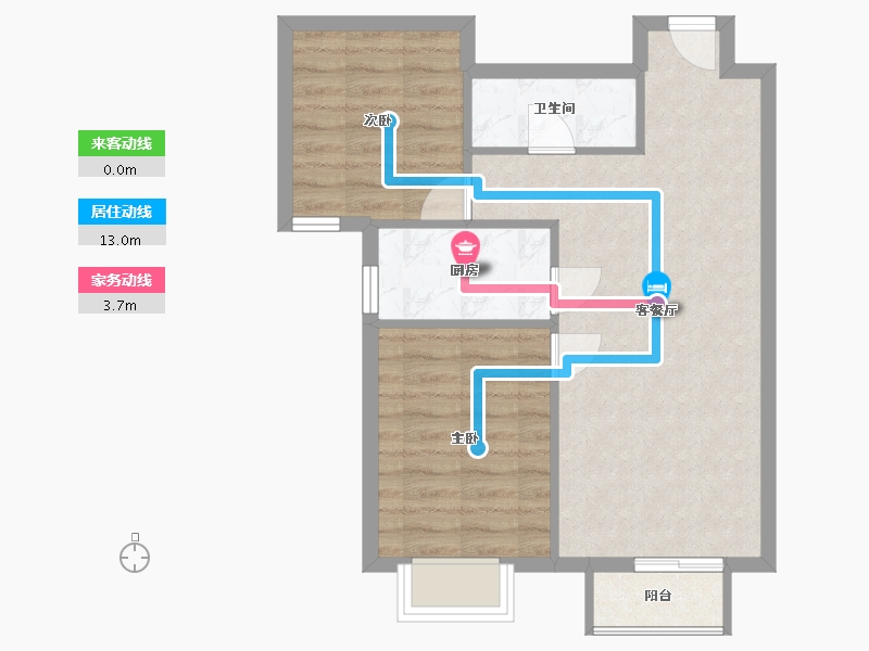 河北省-廊坊市-夏威夷蓝湾-88.00-户型库-动静线