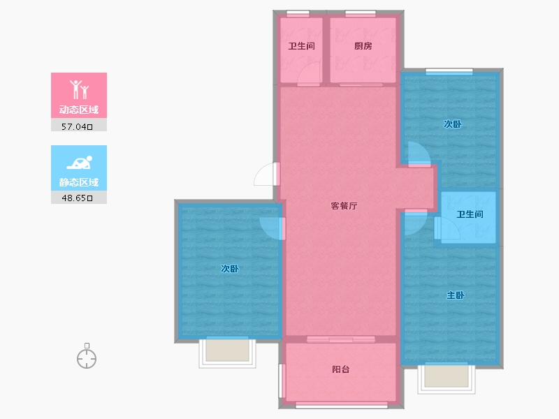 山东省-聊城市-世纪嘉苑-95.00-户型库-动静分区