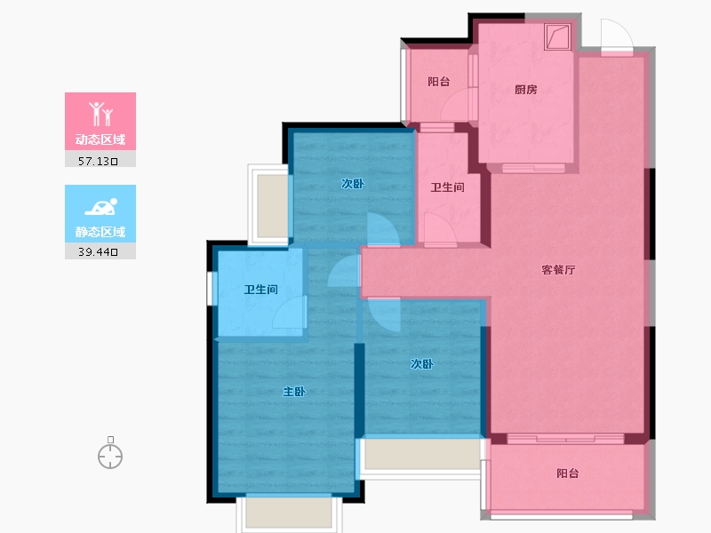 广东省-潮州市-潮州恒大城-93.60-户型库-动静分区