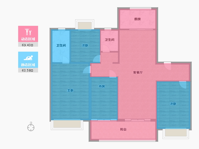 江苏省-常州市-燕山之都-122.00-户型库-动静分区