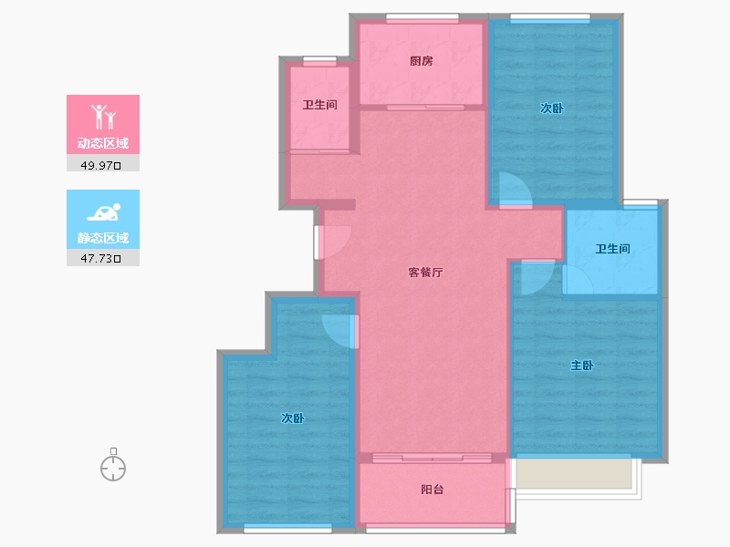 江苏省-苏州市-中海阅泓山晓-88.00-户型库-动静分区