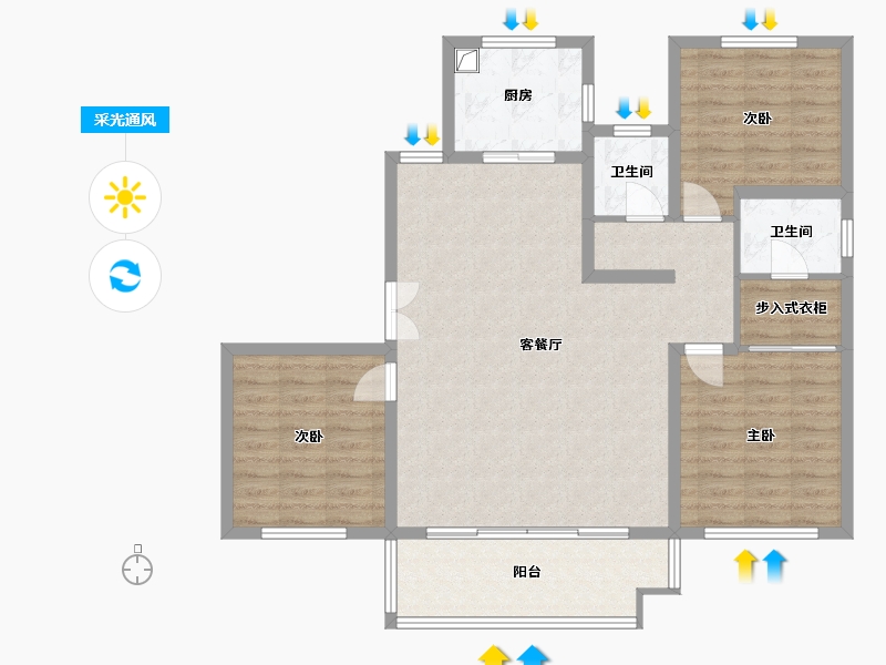 河南省-周口市-大悦上镜-104.00-户型库-采光通风