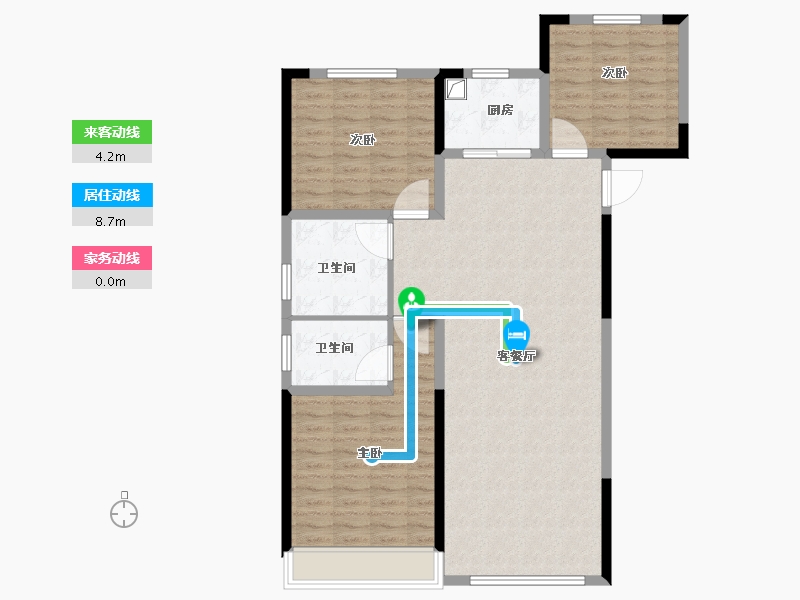 河南省-平顶山市-江山·森林城-105.60-户型库-动静线