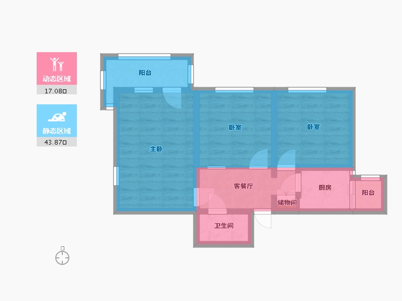 北京-北京市-宣武门西大街117号楼-55.28-户型库-动静分区