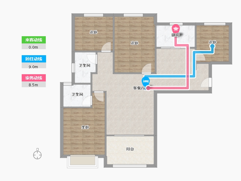 河南省-开封市-橄榄城1期-123.00-户型库-动静线