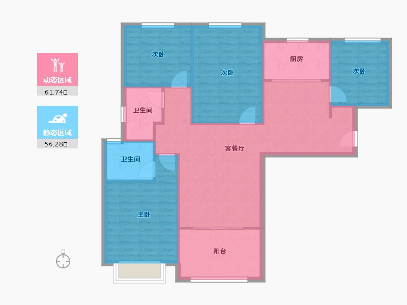 河南省-开封市-橄榄城1期-123.00-户型库-动静分区