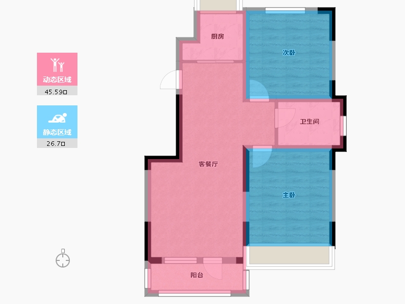 吉林省-长春市-天茂湖-91.00-户型库-动静分区