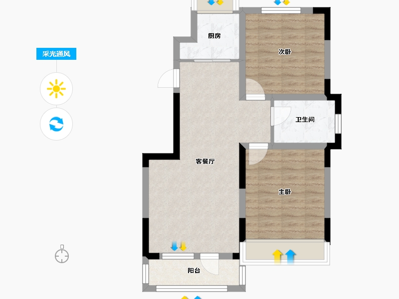 吉林省-长春市-天茂湖-91.00-户型库-采光通风