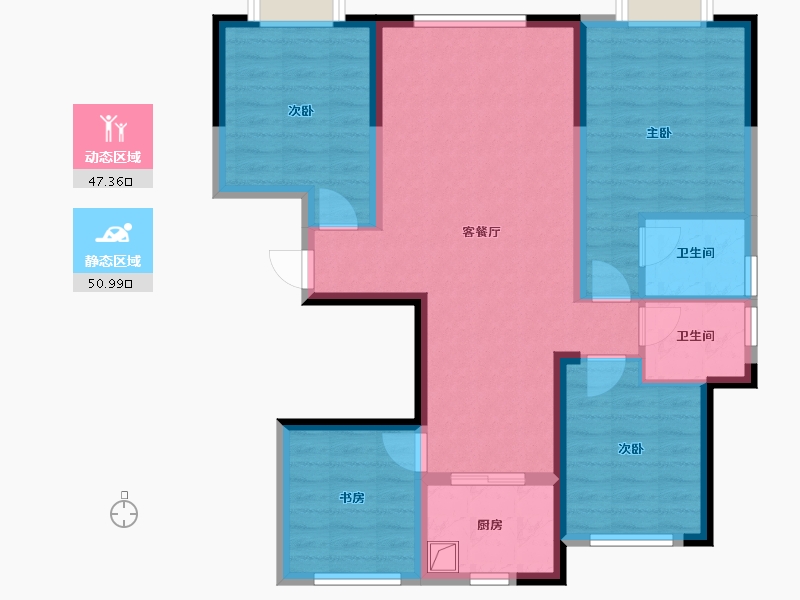 甘肃省-天水市-俪华城-126.25-户型库-动静分区