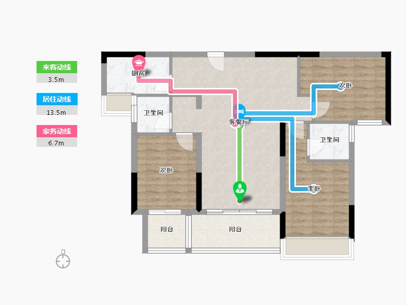 湖北省-宜昌市-东方瑞景-97.42-户型库-动静线