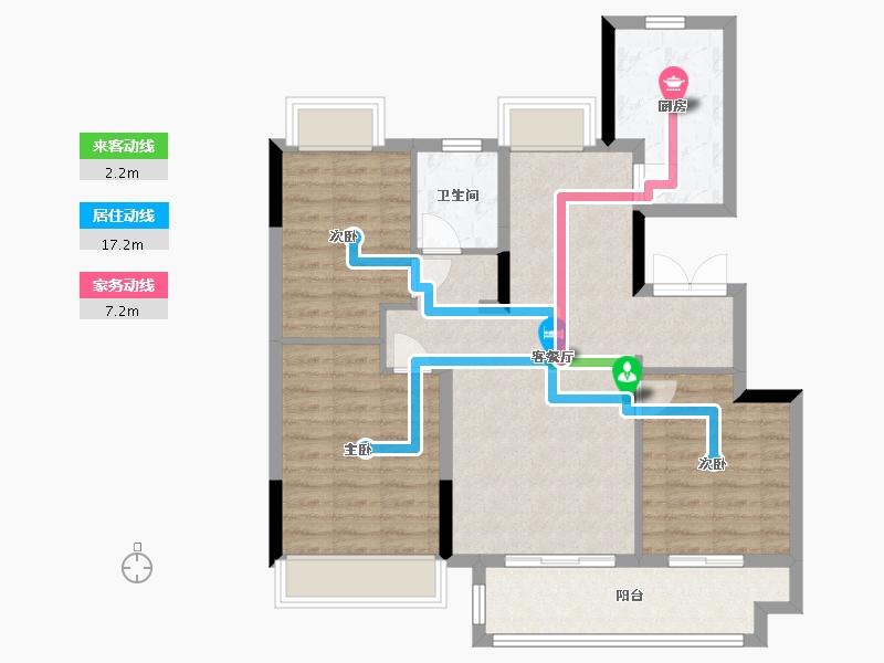 安徽省-芜湖市-伟星天境B区-94.00-户型库-动静线