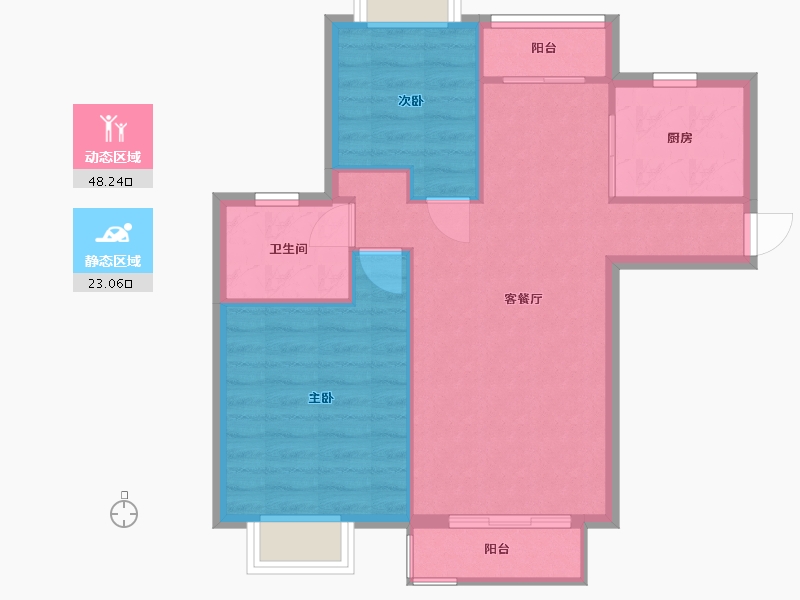 上海-上海市-安亭名邸-73.03-户型库-动静分区