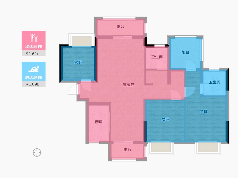 广西壮族自治区-柳州市-大唐印象-93.43-户型库-动静分区