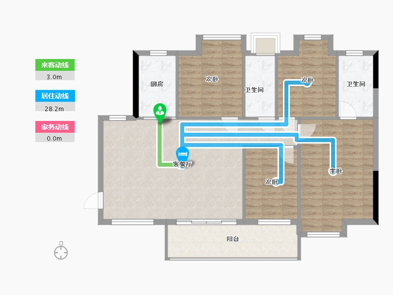 广东省-江门市-龙腾豪园-108.00-户型库-动静线