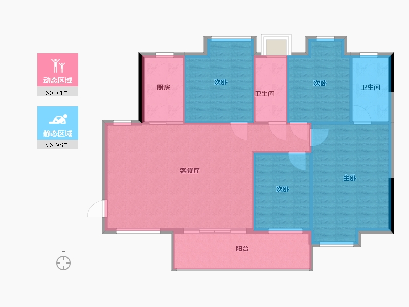 广东省-江门市-龙腾豪园-108.00-户型库-动静分区