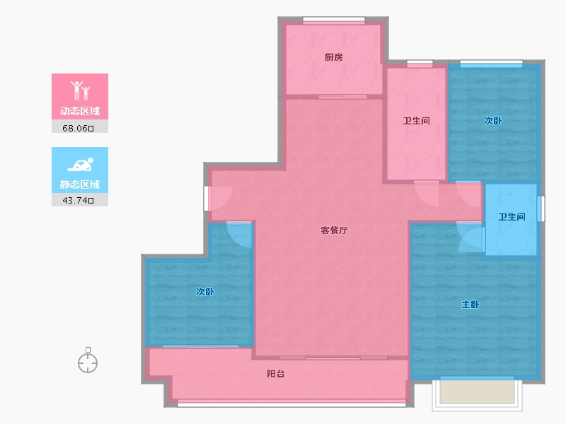 山东省-滨州市-学府名著-114.40-户型库-动静分区