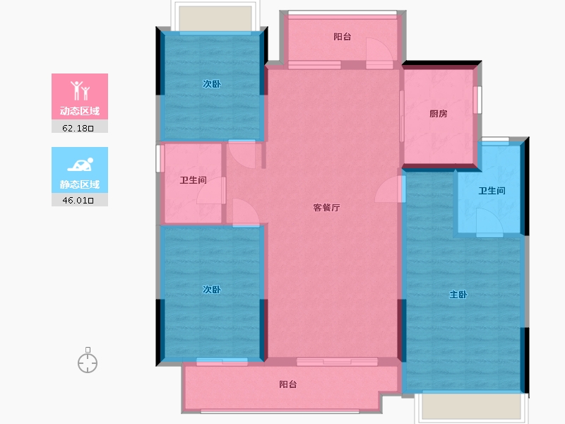 湖北省-潜江市-鑫园未来城-99.10-户型库-动静分区