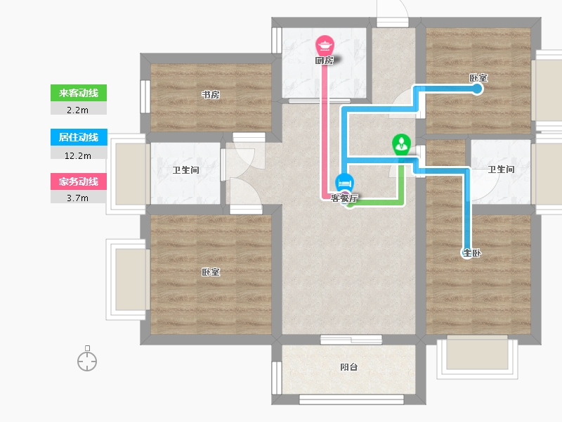 广东省-惠州市-雅德名居-80.00-户型库-动静线