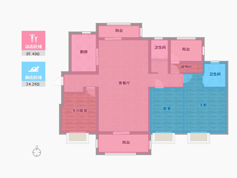 广东省-清远市-碧桂园燕湖郡二期-114.36-户型库-动静分区