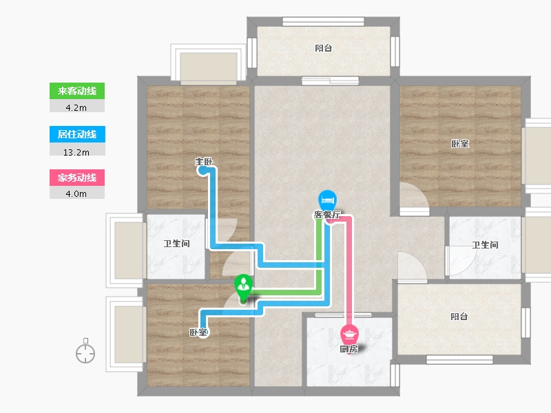 广东省-惠州市-雅德名居-80.00-户型库-动静线