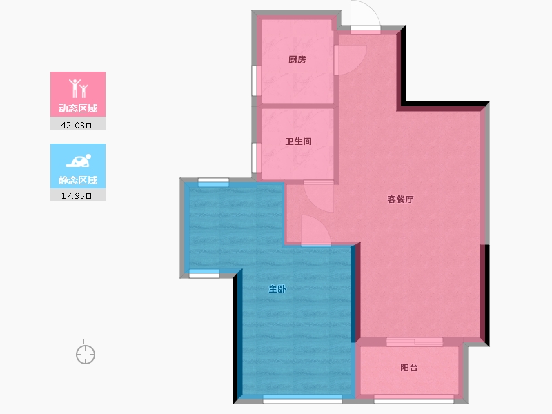 浙江省-杭州市-和平-56.00-户型库-动静分区