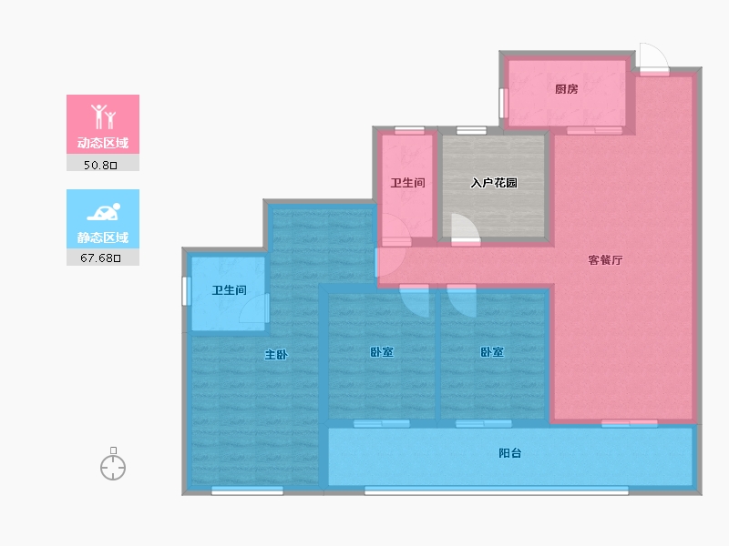 湖南省-长沙市-建工象山国际-122.88-户型库-动静分区