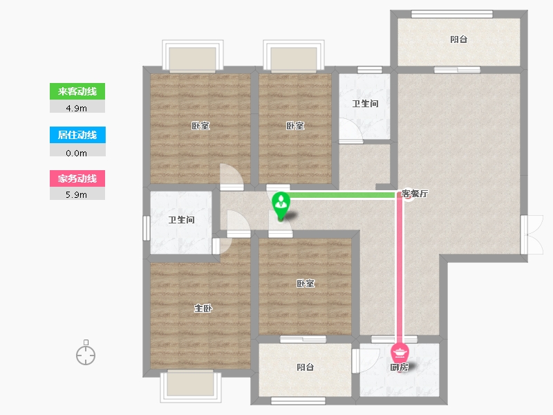 湖南省-衡阳市-五四安置小区-115.20-户型库-动静线