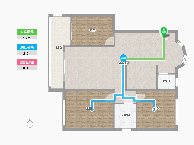 云南省-昆明市-金色交响家园水韵-83.20-户型库-动静线