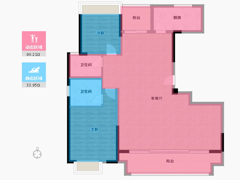 江苏省-常州市-南都花苑-113.18-户型库-动静分区