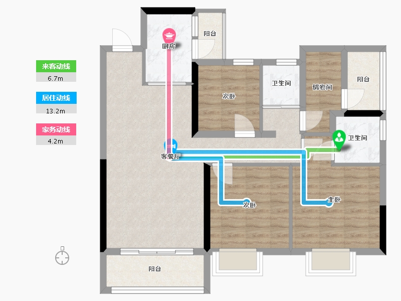 广西壮族自治区-梧州市-碧桂园-92.00-户型库-动静线