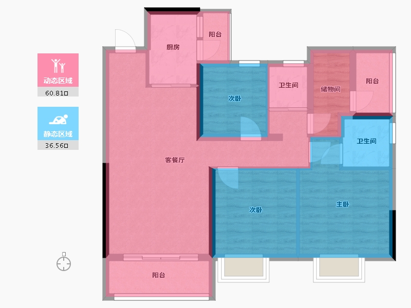 广西壮族自治区-梧州市-碧桂园-92.00-户型库-动静分区