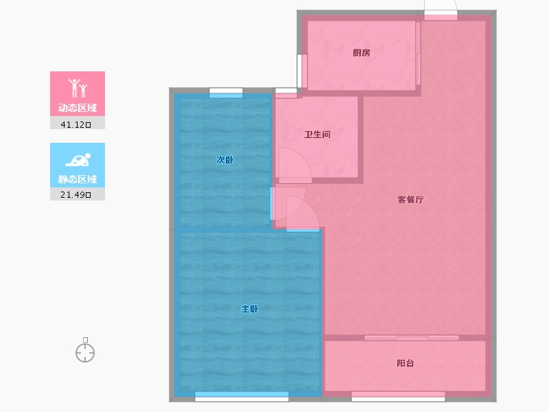 浙江省-衢州市-礼贤未来社-53.94-户型库-动静分区